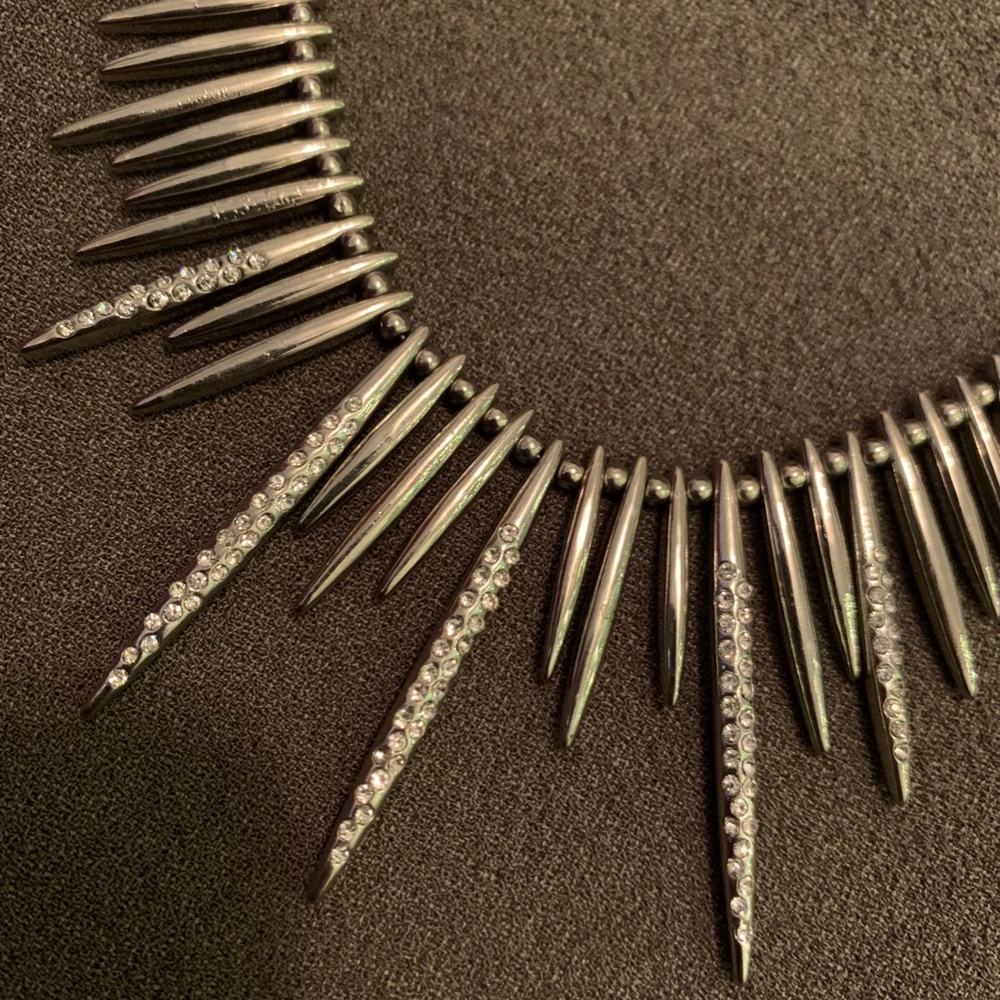 Silver Statement Necklace - Picture 2 of 2
